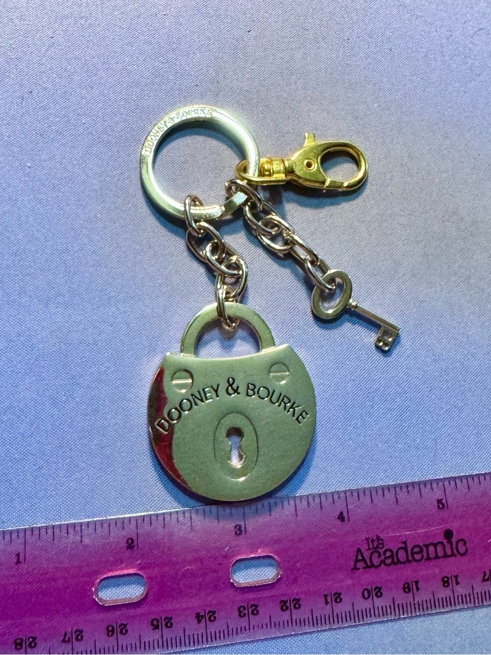 Dooney & Bourke Lock and Key Bag Charm Keychain